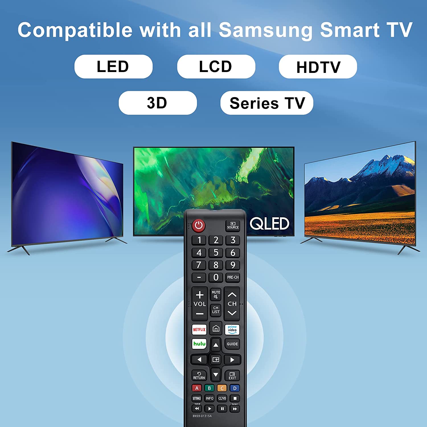 【Pack of 2】 New Universal Remote for All Samsung TV Remote, Replacement Compatible for All Samsung Smart TV, LED, LCD, HDTV, 3D, Series TV Lowest Price