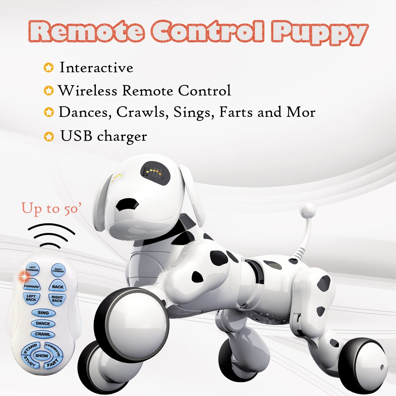 Dimple DC13991 Interactive Robot Puppy with Wireless Remote Control Kids Robotic Toy Electronic Pet RC Animal Dog Toy #1 for Kids That Sings, Dances, Eye Mode, Speaks for Boys/Girls Lowest Price
