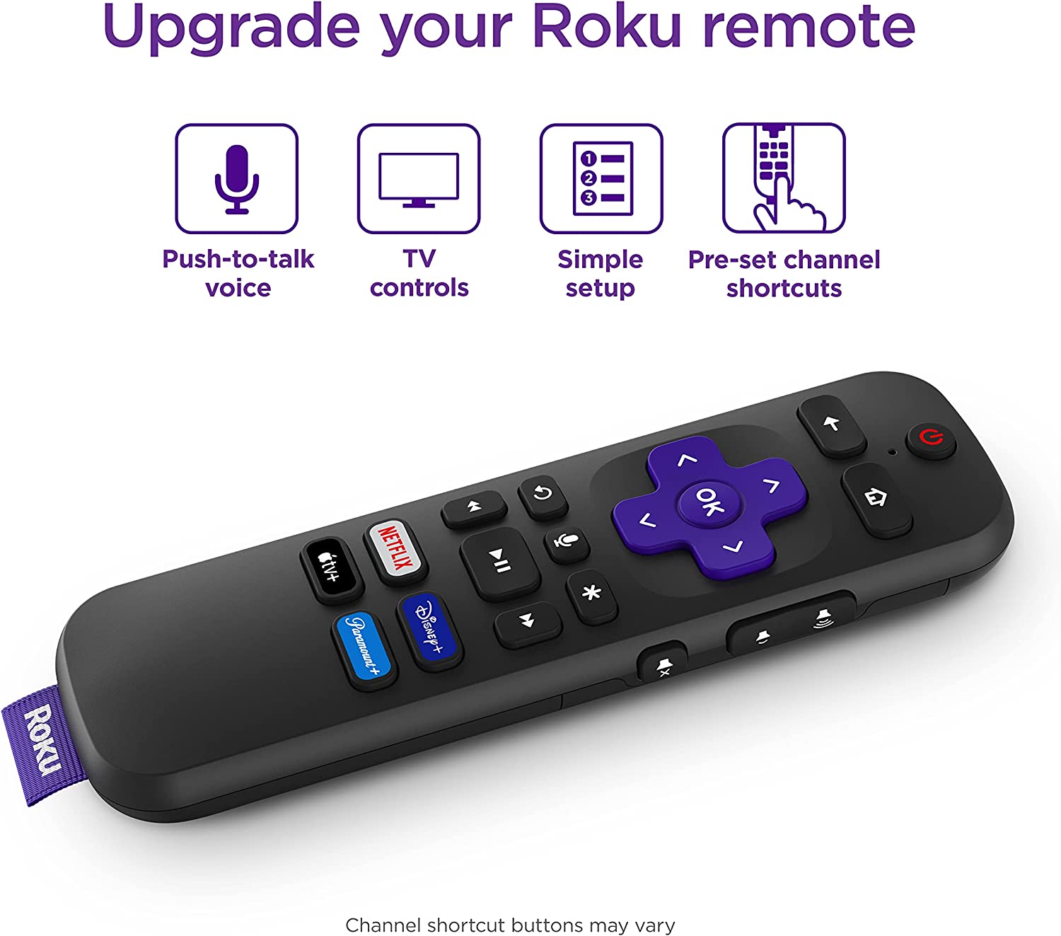 Roku Voice Remote (Official) for Roku Players, Roku TVs and Roku Audio Cheapest Price