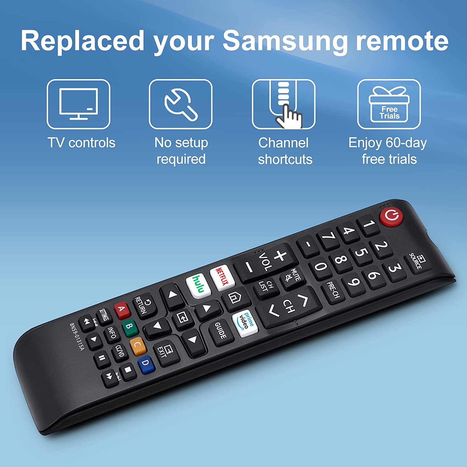 【Pack of 2】 New Universal Remote for All Samsung TV Remote, Replacement Compatible for All Samsung Smart TV, LED, LCD, HDTV, 3D, Series TV Reasonable Price