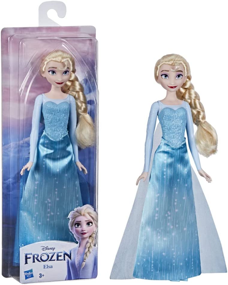 Disney Frozen Shimmer Elsa Fashion Doll, Skirt, Shoes, and Long Blonde Hair, Toy for Kids 3 Years Old and Up Best Price