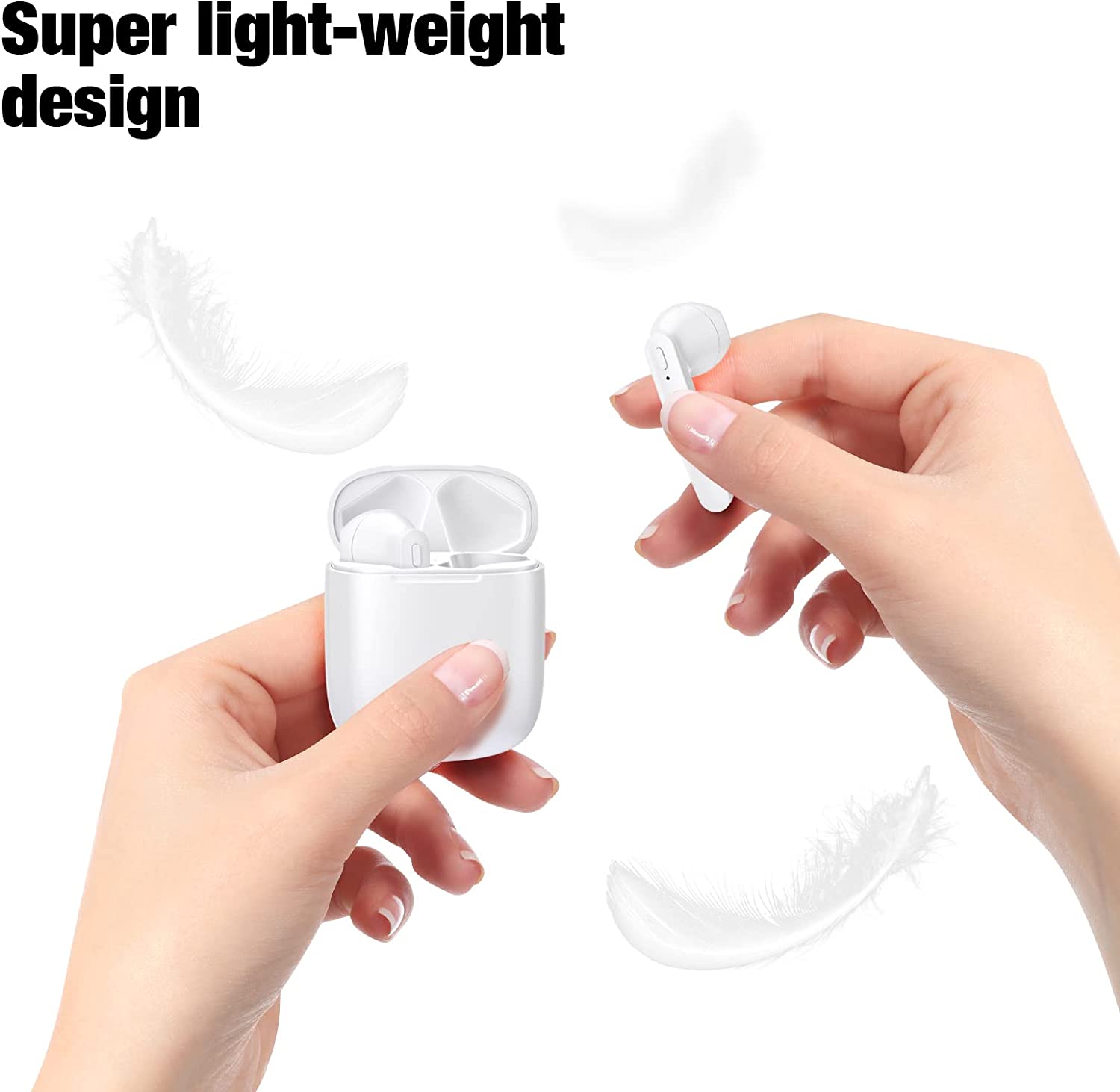 Wireless Earbuds, Bluetooth 5.3 Earbuds with 43H Playtime, IPX6 Waterproof Stereo Sound True Wireless Earbuds with Microphone, Bluetooth Headphones for Sport and Working Reasonable Price