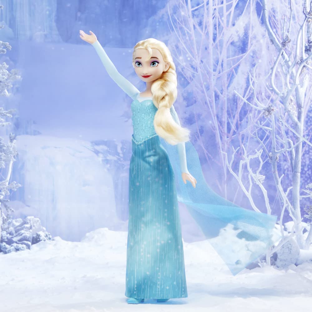 Disney Frozen Shimmer Elsa Fashion Doll, Skirt, Shoes, and Long Blonde Hair, Toy for Kids 3 Years Old and Up Reasonable Price
