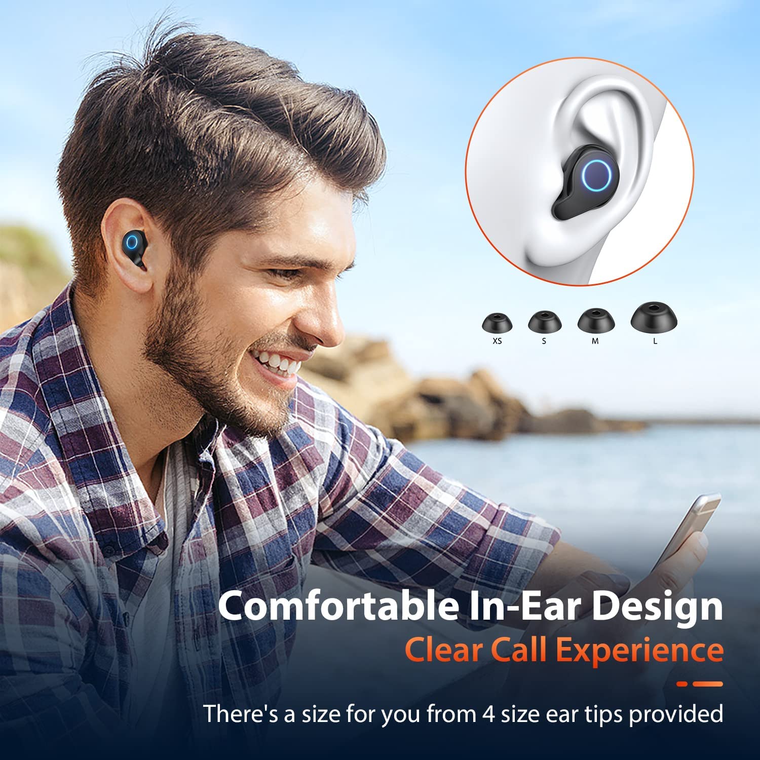 NIPELL Wireless Earbuds, Bluetooth 5.2 Headphones with 1800mAh Charging Case - 88Hrs Play Time - Cell Phones Charging Function, Built-in Microphone IPX5 Waterproof Earphone for iOS/Android Reasonable Price