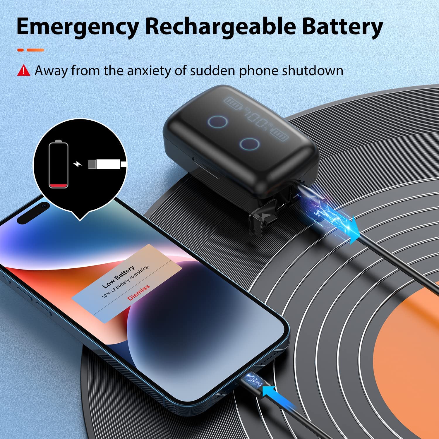 NIPELL Wireless Earbuds, Bluetooth 5.2 Headphones with 1800mAh Charging Case - 88Hrs Play Time - Cell Phones Charging Function, Built-in Microphone IPX5 Waterproof Earphone for iOS/Android Affordable Price