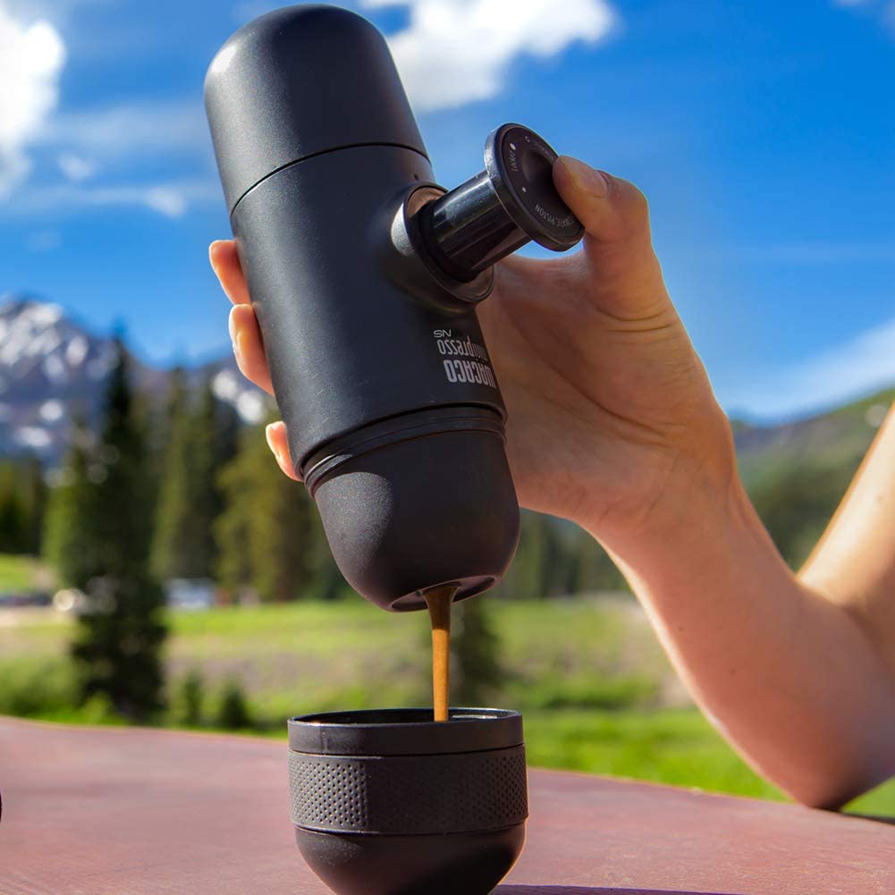 WACACO Minipresso NS, Portable Espresso Machine, Compatible with Nespresso Original Capsules and Compatibles, Handheld Coffee Maker, Travel Gadgets, Manually Operated, Perfect for Camping Reasonable Price