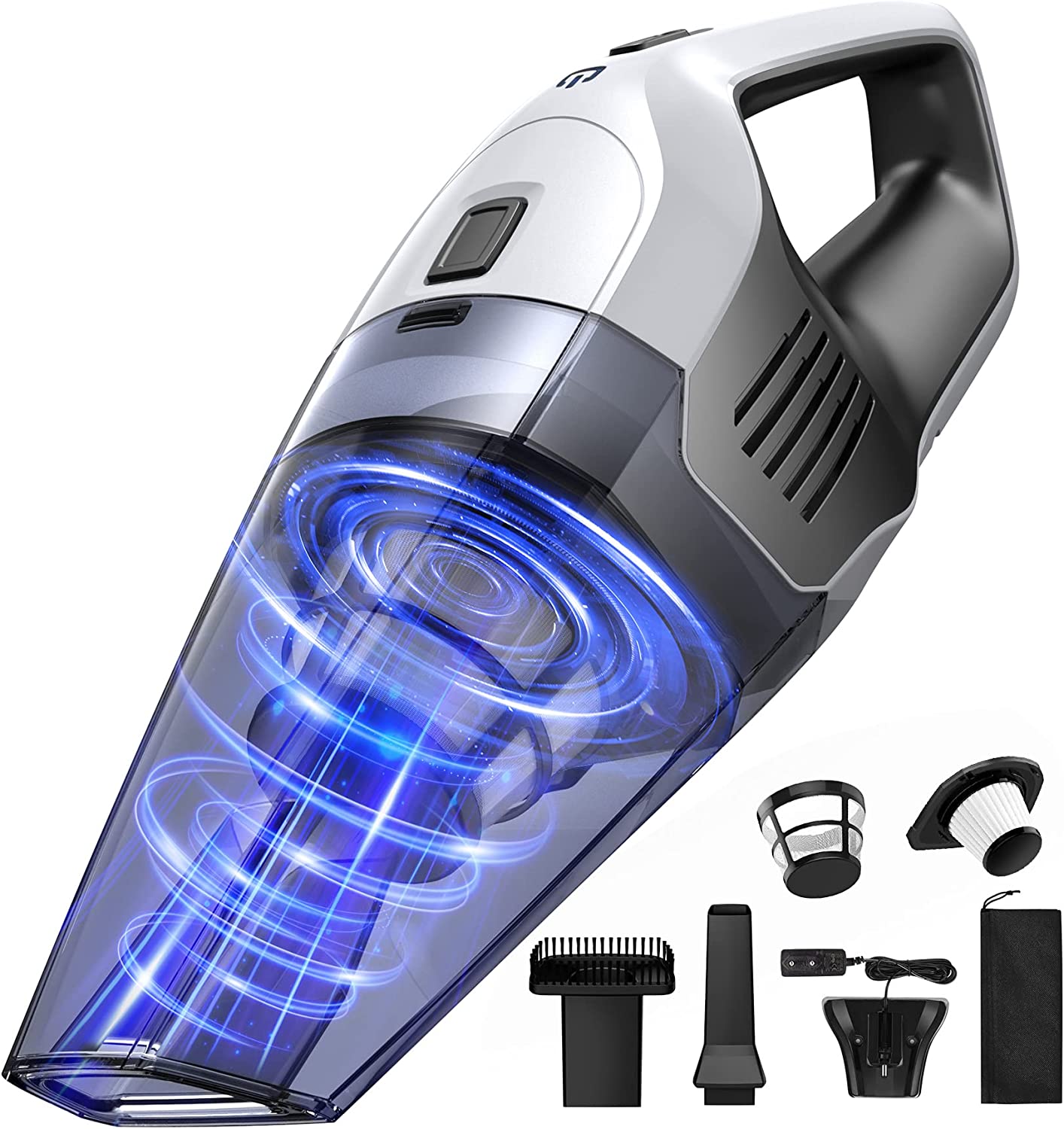 Handheld Vacuum Cleaner, 8000Pa Strong Suction Portable Hand Held Vacum Cordless with 25-30Mins Long Runtime Rechargeable Battery Lightweight for Home and Car Carpet Stairs Pet Hair Deep Cleaning Best Price