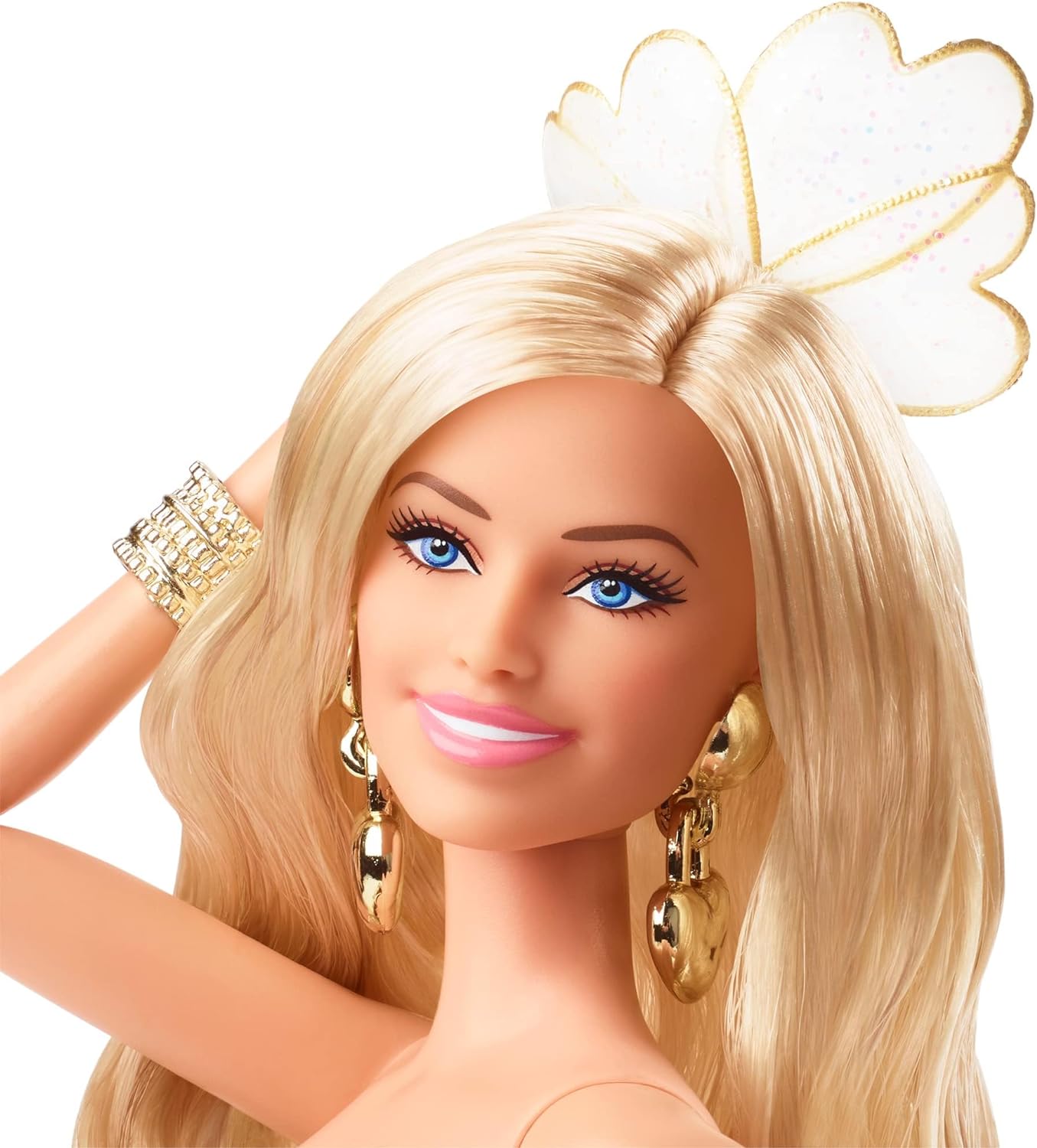 Barbie Margot Robbie as in Gold Disco Jumpsuit The Movie Collectible Doll (HPJ99) Affordable Price
